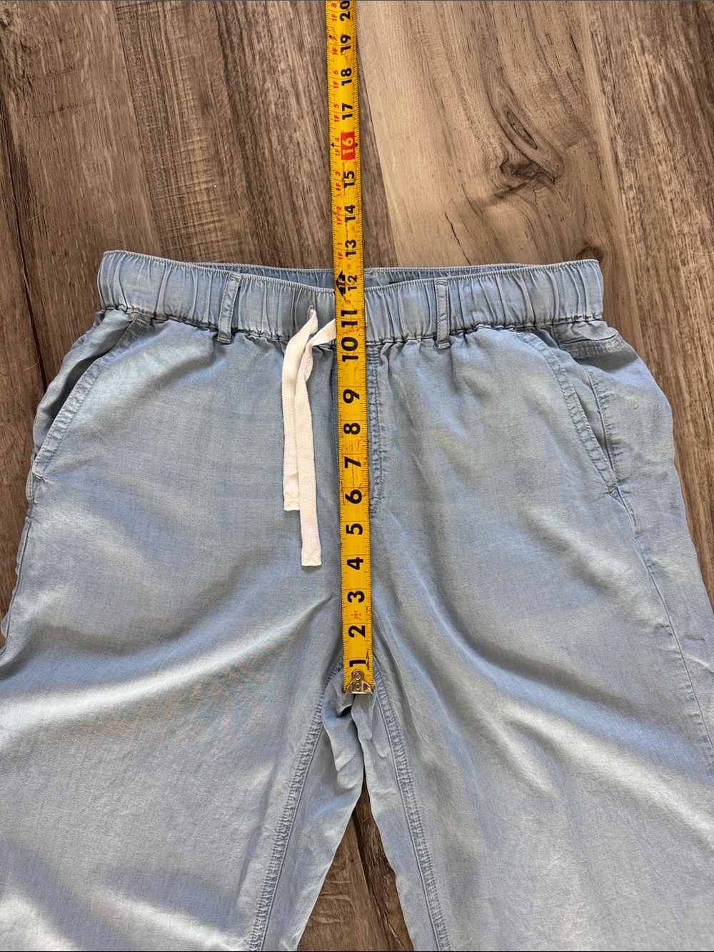 Halara chambray Wide-Leg Drawstring Bottoms - Picture 5 of 6